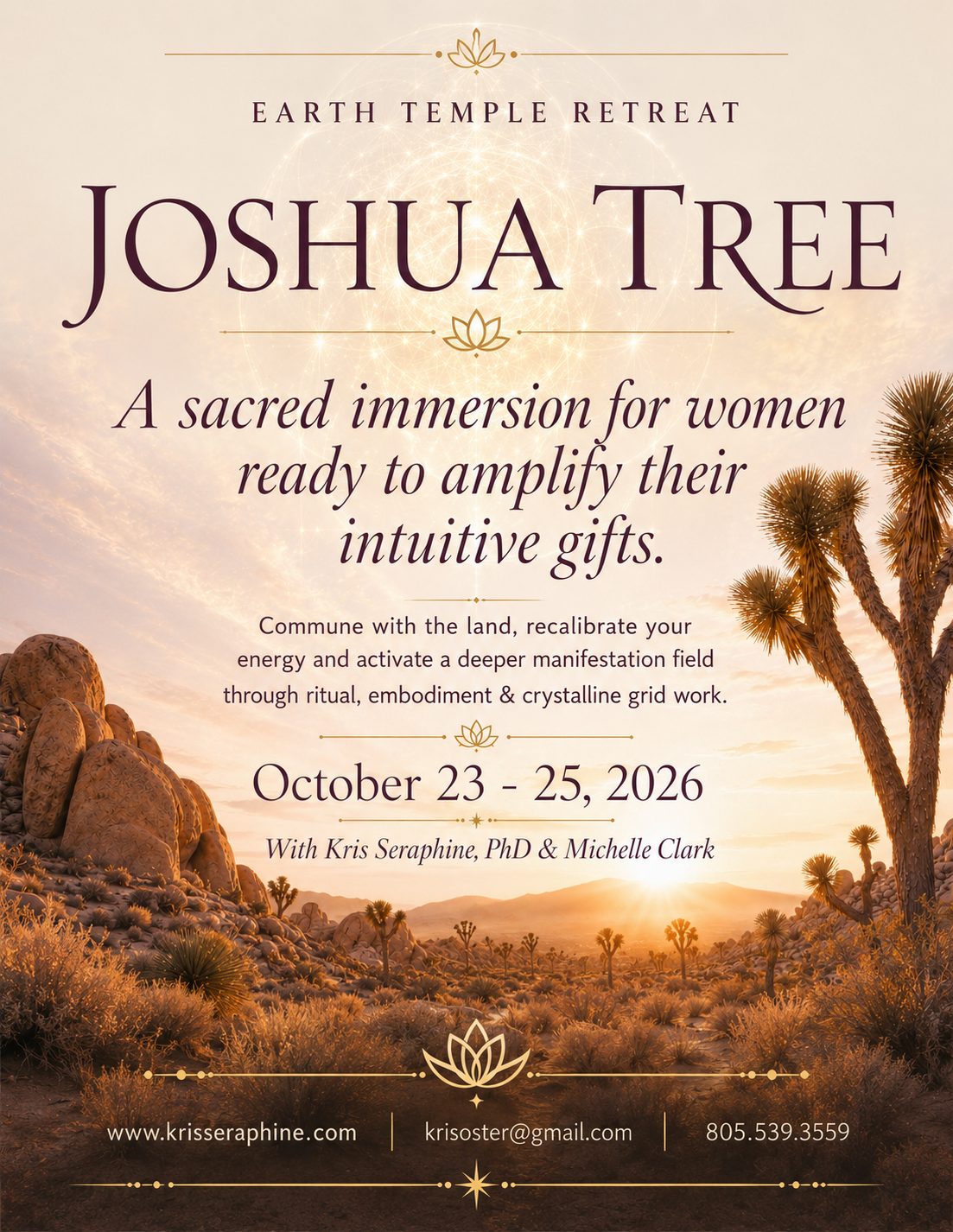 Earth Temple Retreat in Joshua Tree, October 23–25, 2026